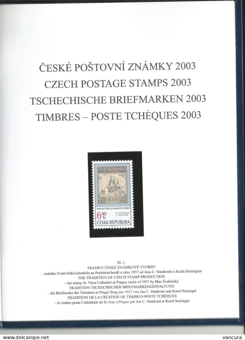 Czech Republic Year Book 2003 (with Blackprint) - Komplette Jahrgänge