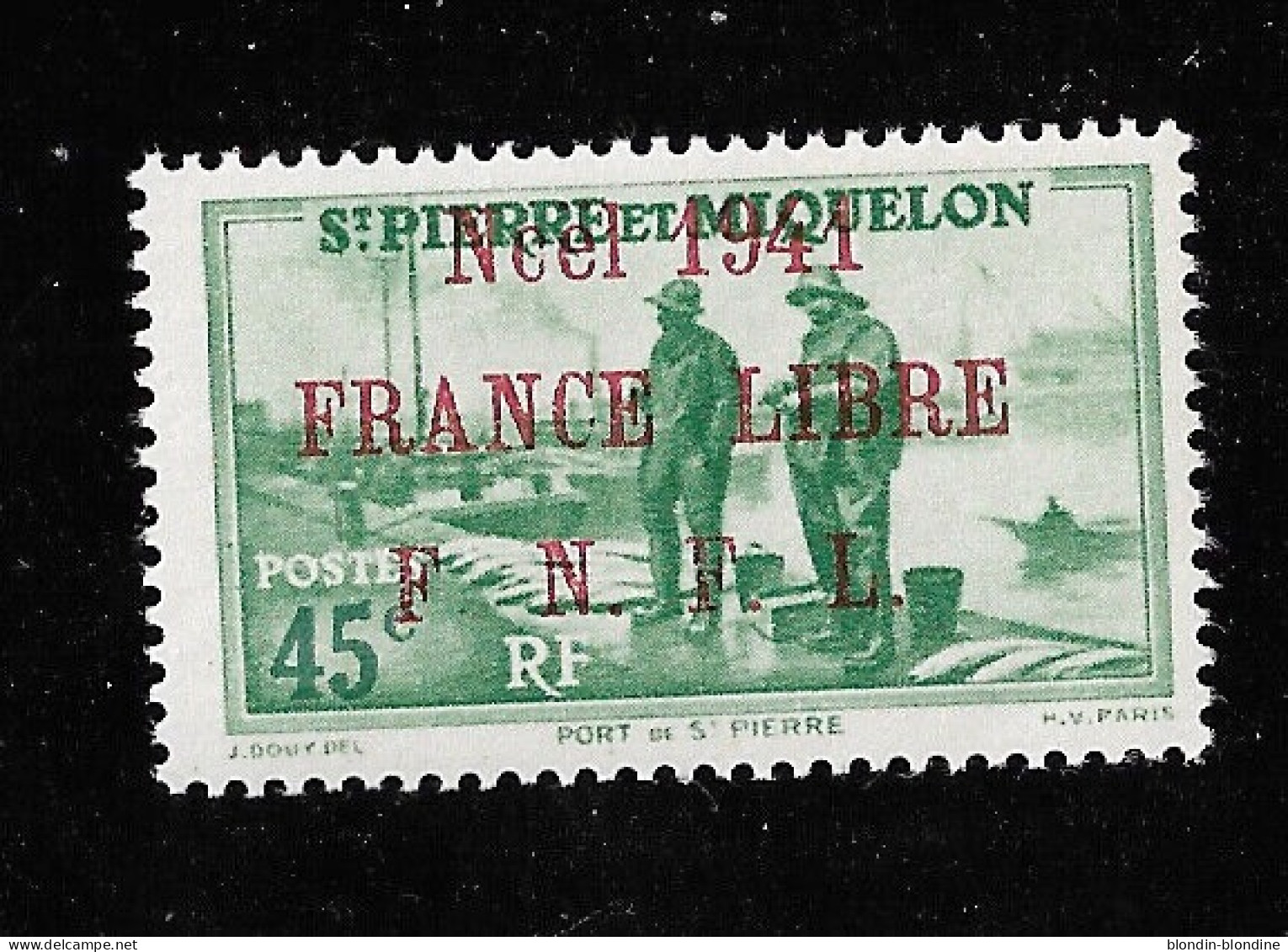 SPM MIQUELON YT 216A MVLH / VF..Rarement Vu Seulement 1500 Ex Imprimé... 100% Authentique - Unused Stamps
