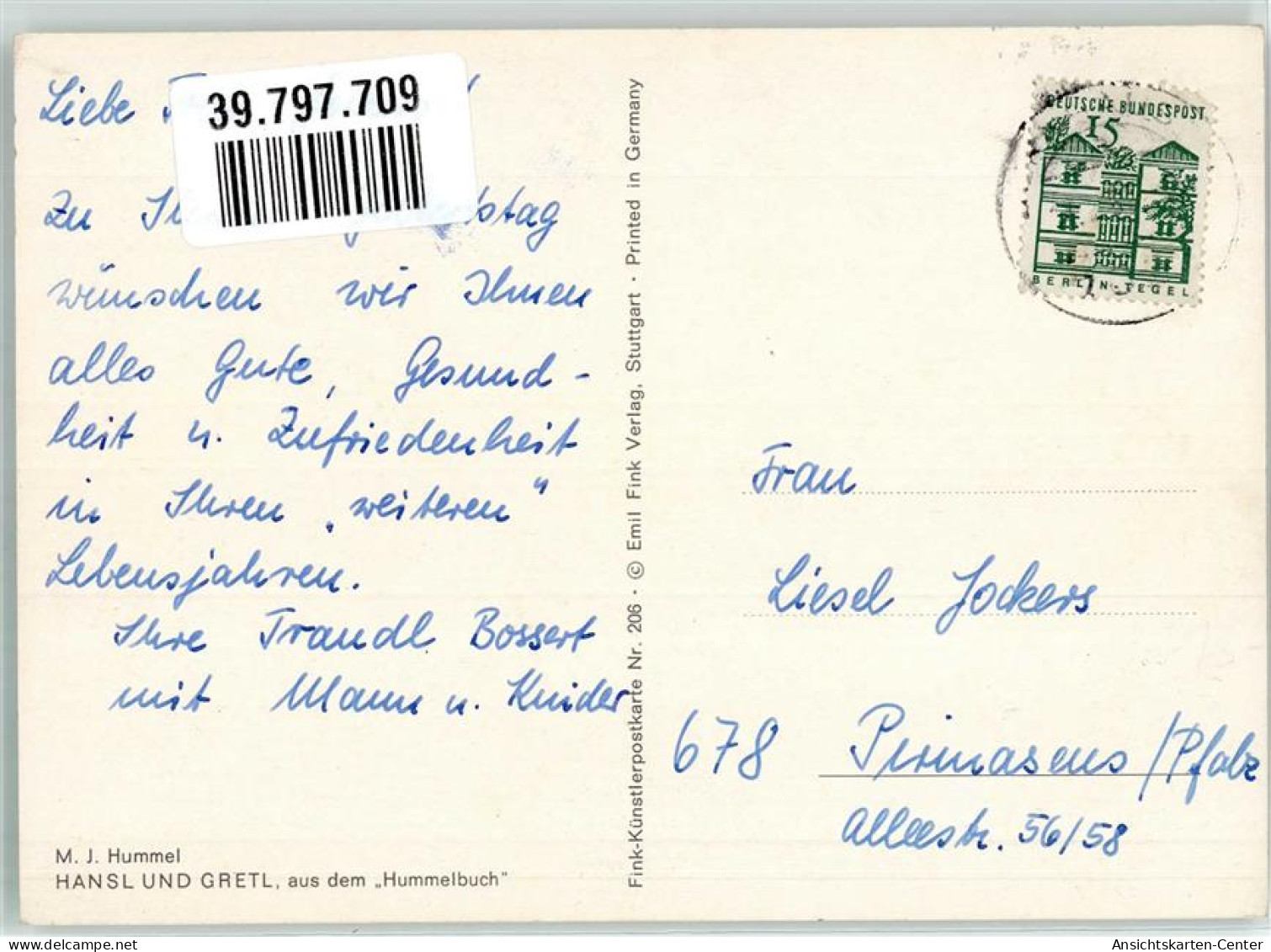 39797709 - Verlag Emil Fink Nr. 206 Hans Und Gretl  Kinder - Hummel