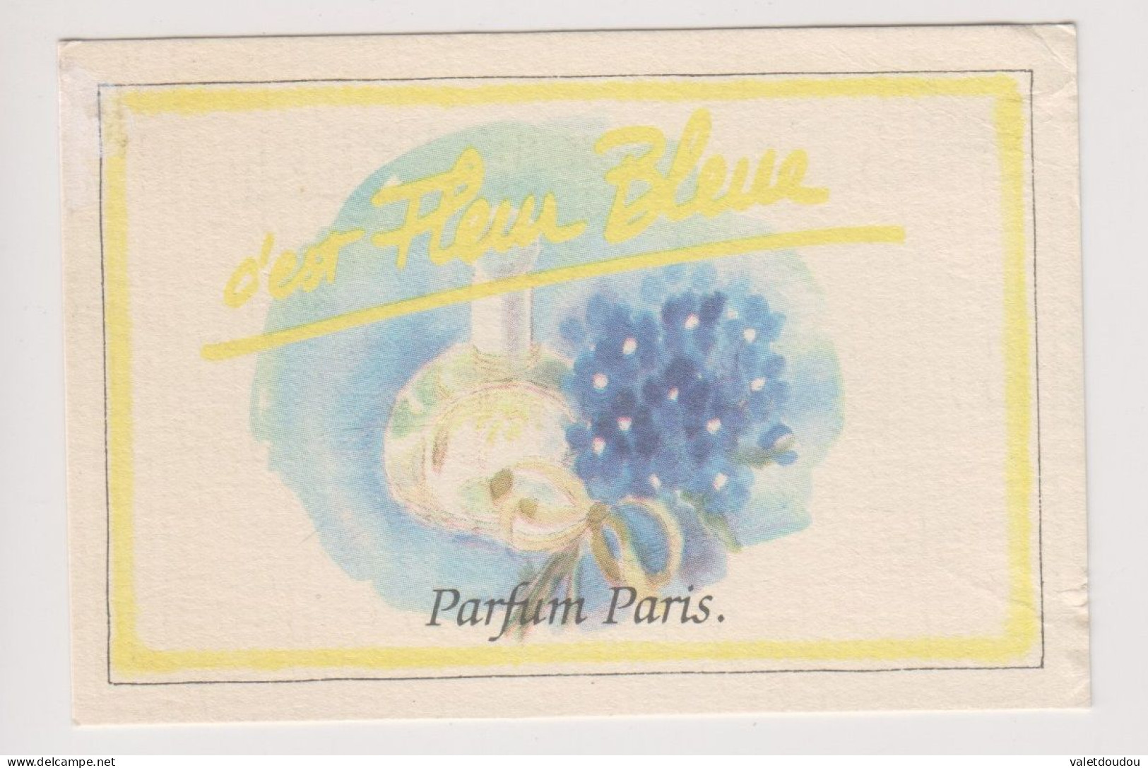 Carte De Parfum " C'est Fleur Bleue" - Antiquariat (bis 1960)