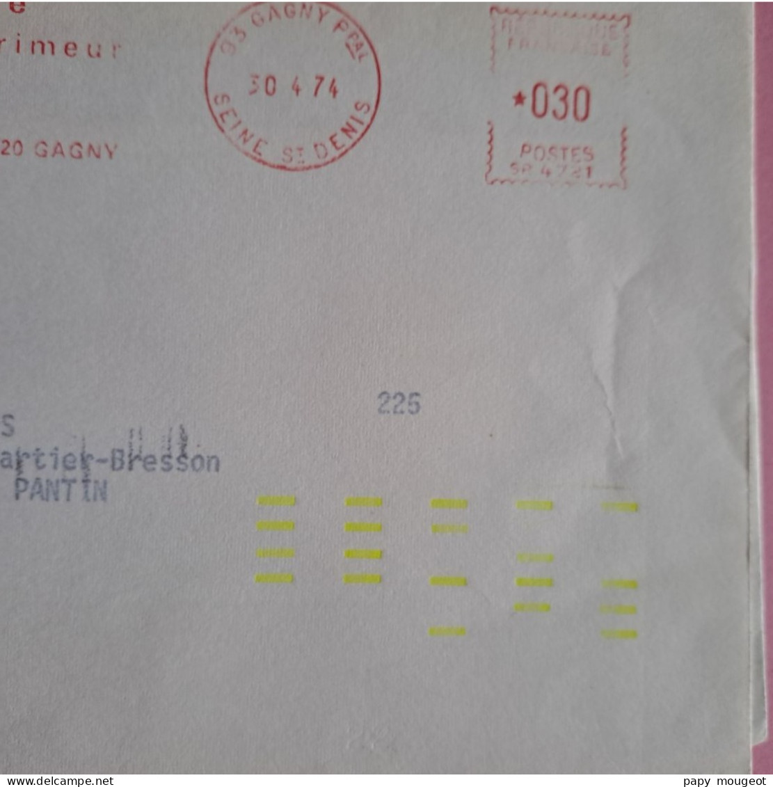 Arcueil - CTE - Indexation Code Arcueil II 04-03-1974 - 30-07-1974 Poste N°22 Code Indexé 93500 - 30-04-1974 - 1961-....