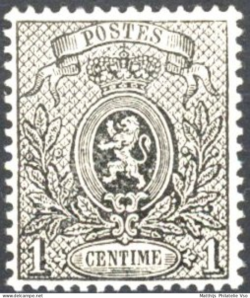 [** SUP] N° 23Ab, 1c Gris-noir, Excellent Centrage - Fraîcheur Postale - Cote: 630€ - 1866-1867 Kleine Leeuw