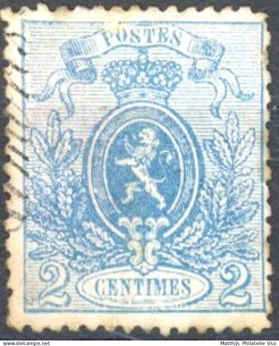 [(*) TB] N° 24-cu, Inscriptions Marginales Dans Le Timbre ! - 1866-1867 Kleine Leeuw