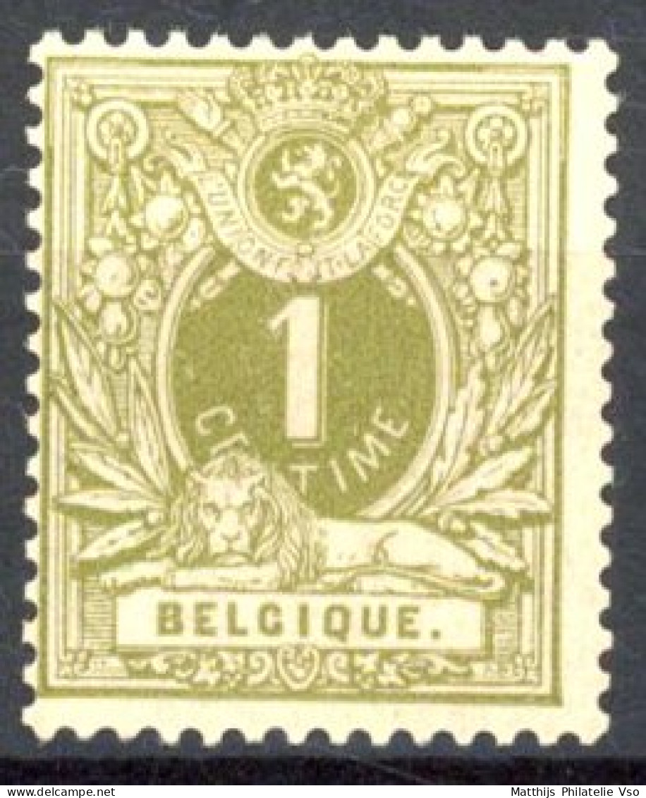 [** SUP] N° 42, 1c Réséda - Fraîcheur Postale - Cote: 105€ - 1884-1891 Léopold II