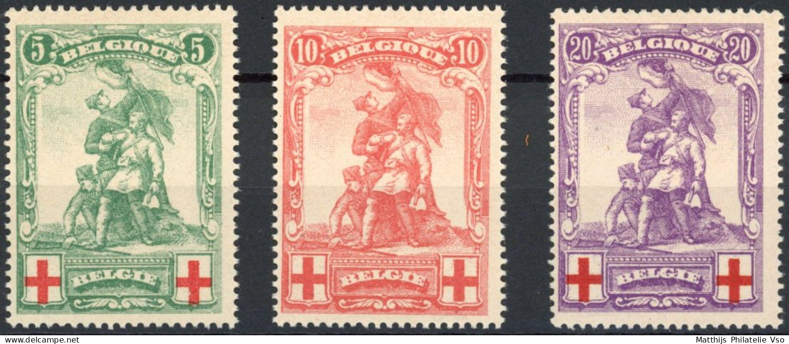 [* SUP] N° 126/28, Mérode, La Série Complète - Légère Trace - Cote: 85€ - 1914-1915 Croix-Rouge