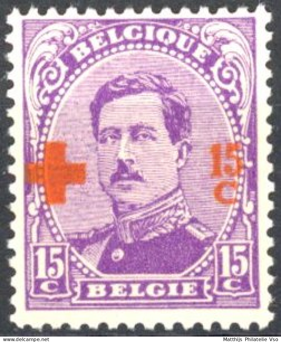 [** SUP] N° 154, 15c+15c Violet Vif - Fraîcheur Postale - Cote: 22€ - 1914-1915 Croix-Rouge