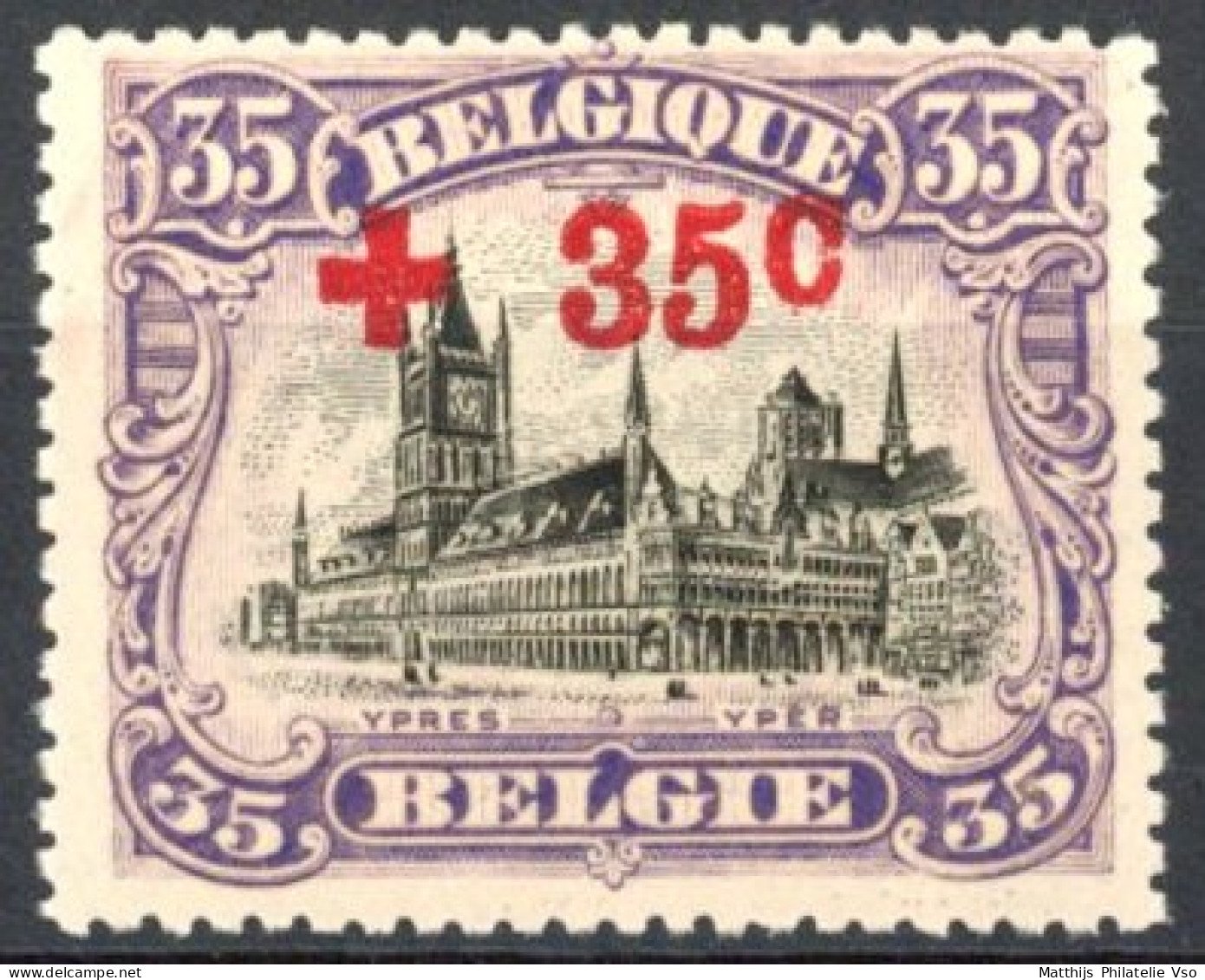 [** SUP] N° 157, 35c+35c Violet Et Noir - Fraîcheur Postale - Cote: 90€ - 1914-1915 Rotes Kreuz