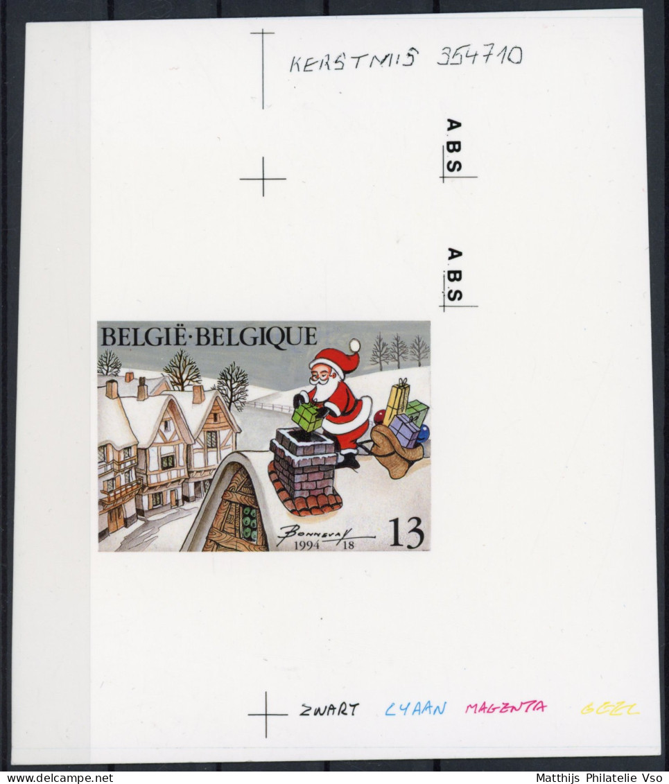 [(*) SUP] N° 2581, Noel 1994 - Essai Photo Sur Papier Carton Avec Annotation - Nuovi