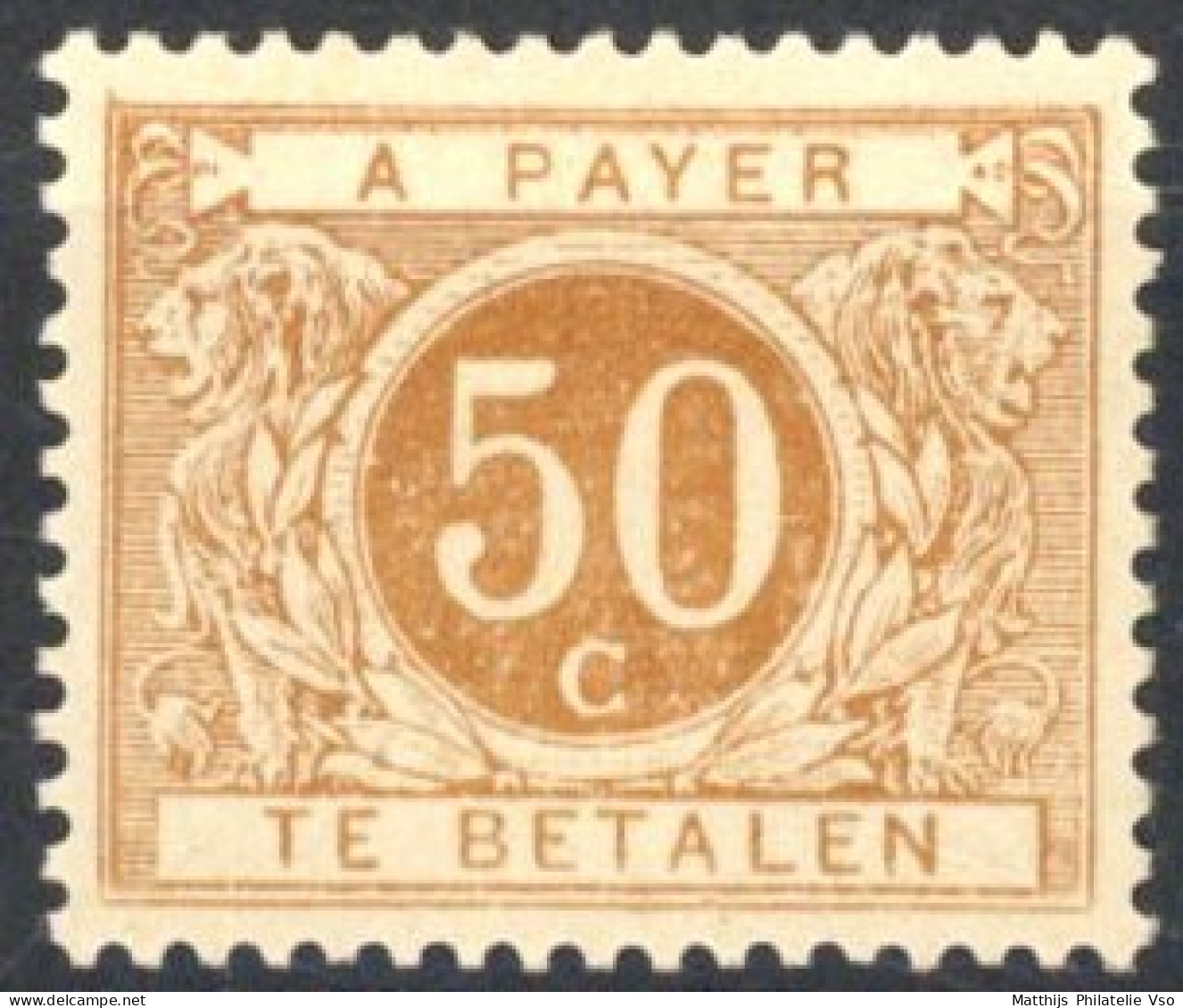 [** SUP] TX8, 50c Ocre-brun, Excellent Centrage - Fraîcheur Postale - Cote: 225€ - Stamps