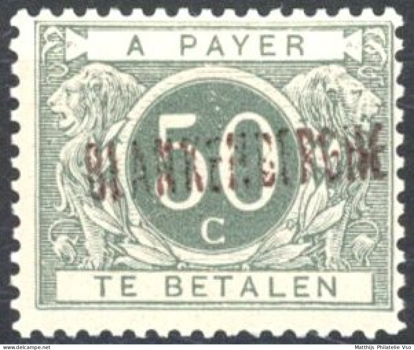 [** SUP] TX9A, 50c Gris - Fraîcheur Postale - Cote: 115€ - Timbres