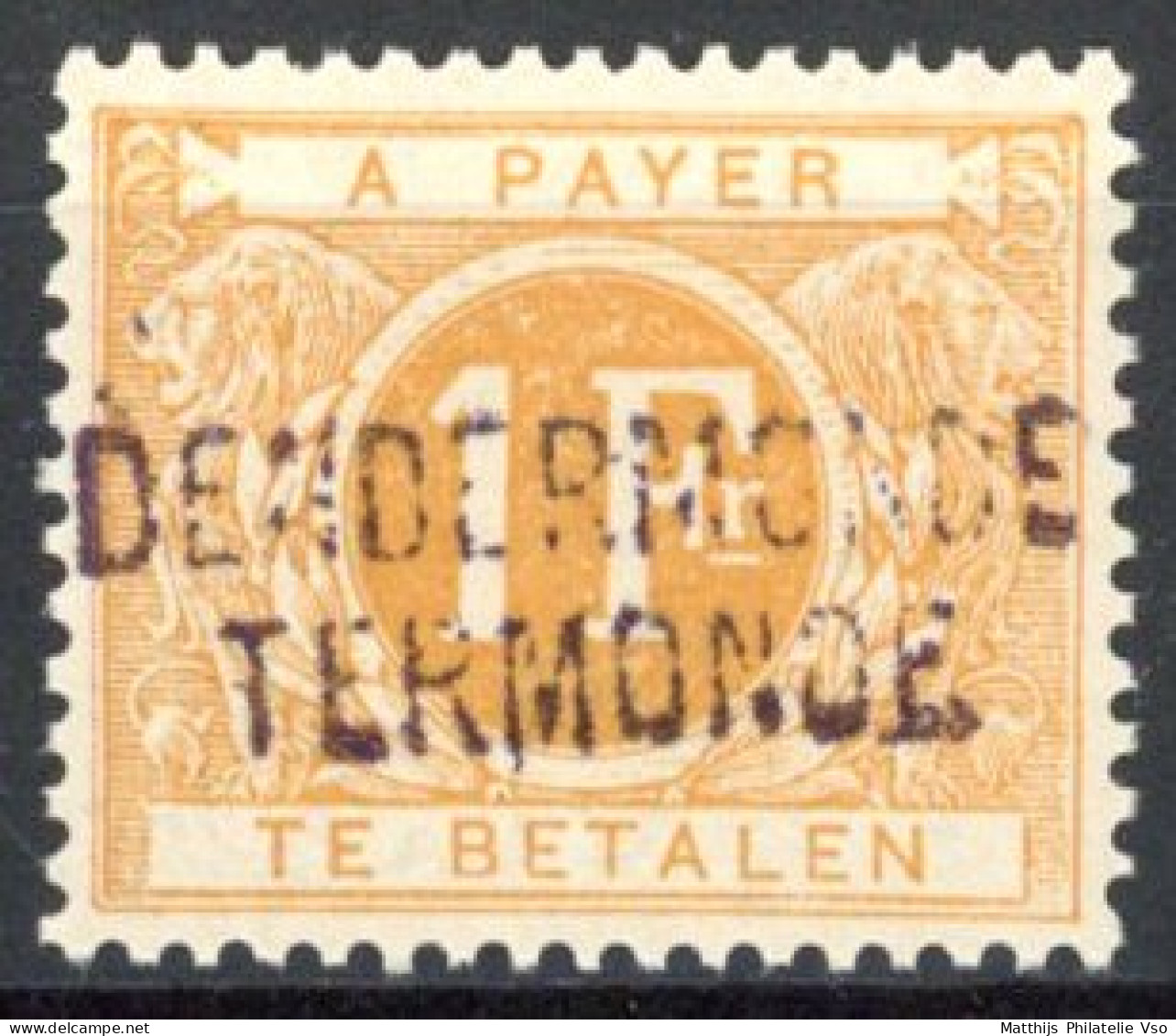 [** SUP] TX11A, 1F Jaune - Fraîcheur Postale - Cote: 230€ - Stamps