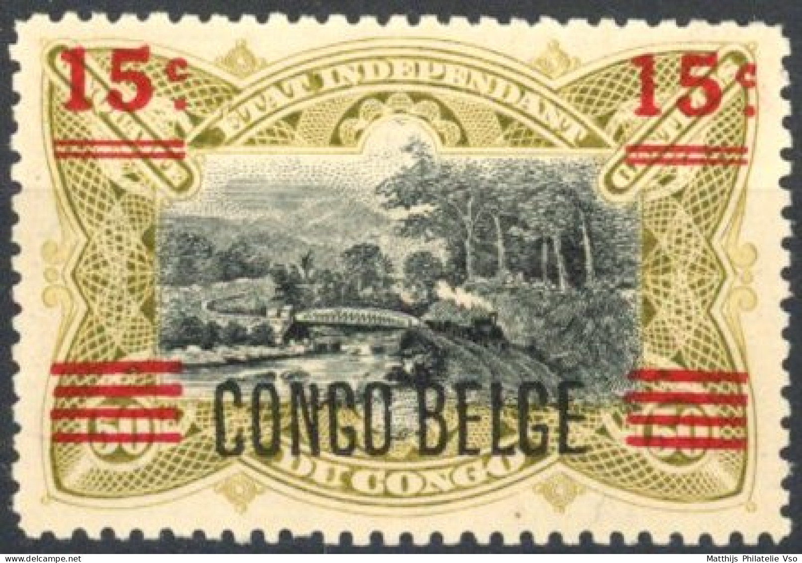 [** SUP] N° 87A, 15c/50c 'Congo Belge' Typo - Fraîcheur Postale - Cote: 210€ - Unused Stamps