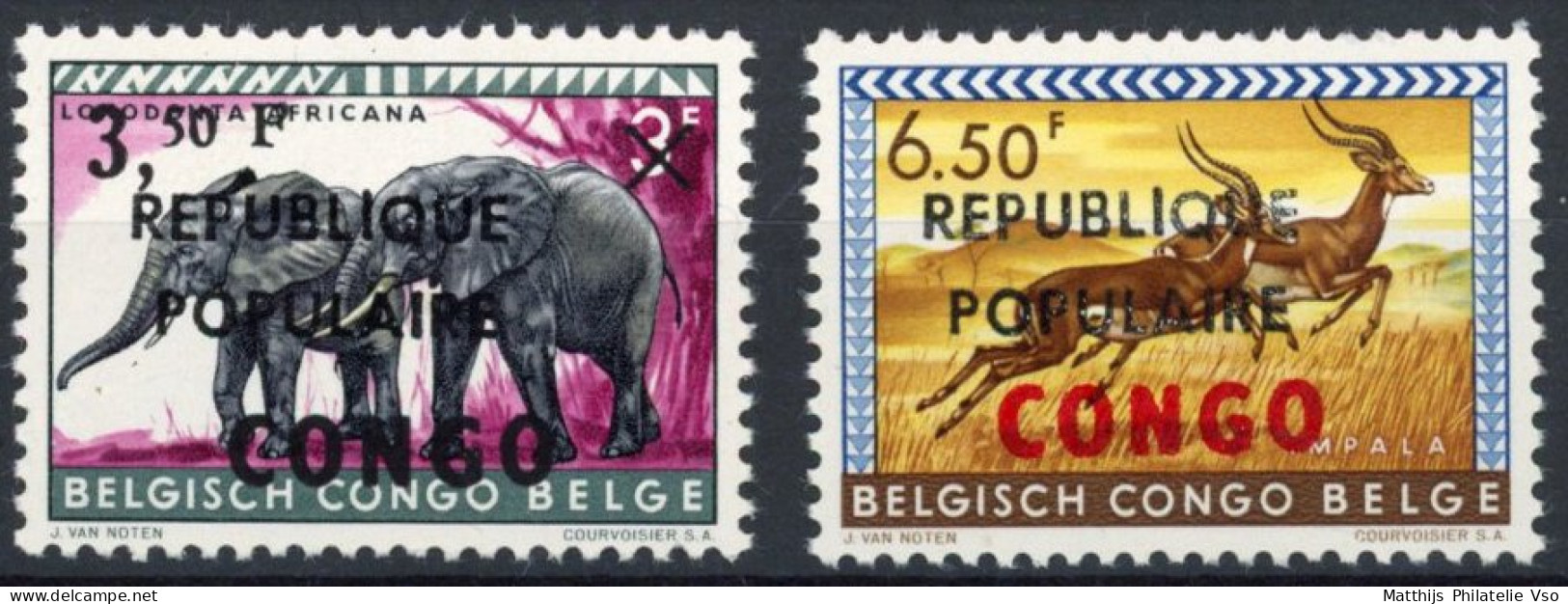 [** SUP] Stanleyville : N° 7/8, Faune, La Série Complète - Fraîcheur Postale. Rare - Cote: 765€ - Unused Stamps