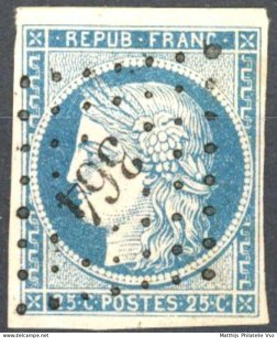 [O SUP] N° 4, 25c Bleu TB Margé Et Superbe Obl PC '364' Benfeld. Signé Calves - 1849-1850 Ceres