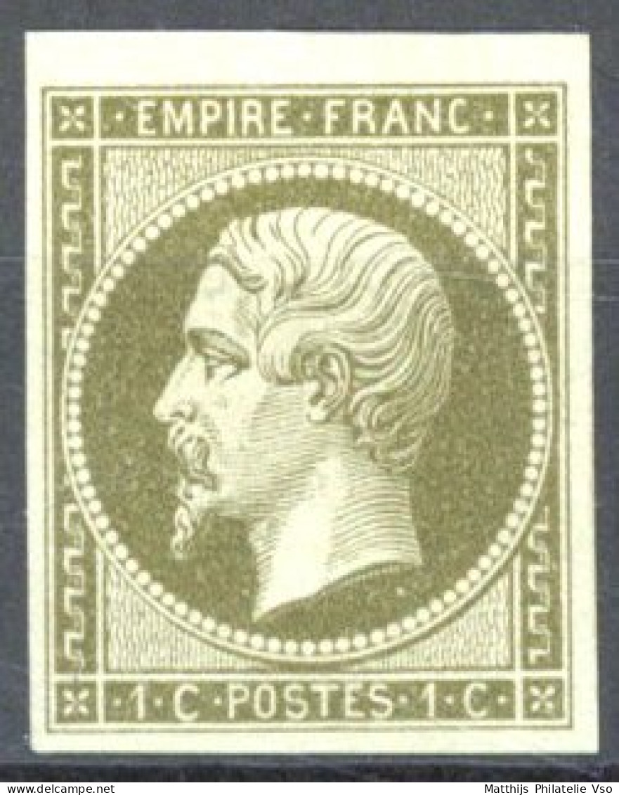 [** SUP] N° 11, 1c Olive, Belles Marges - Fraîcheur Postale. Cote *275 € - 1853-1860 Napoleon III