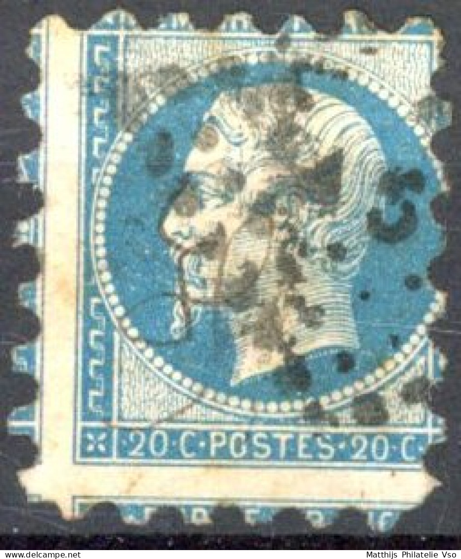 [O SUP] N° 14B, 20c Bleu - TB Piquage De Susse - 1853-1860 Napoléon III