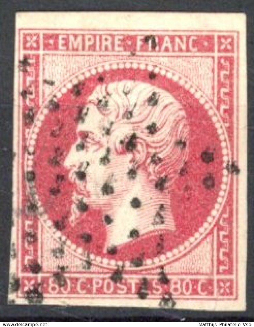 [O SUP] N° 17B, Bien Margé - Superbe Obl Centrale étoile - Cote: 60€ - 1853-1860 Napoleon III