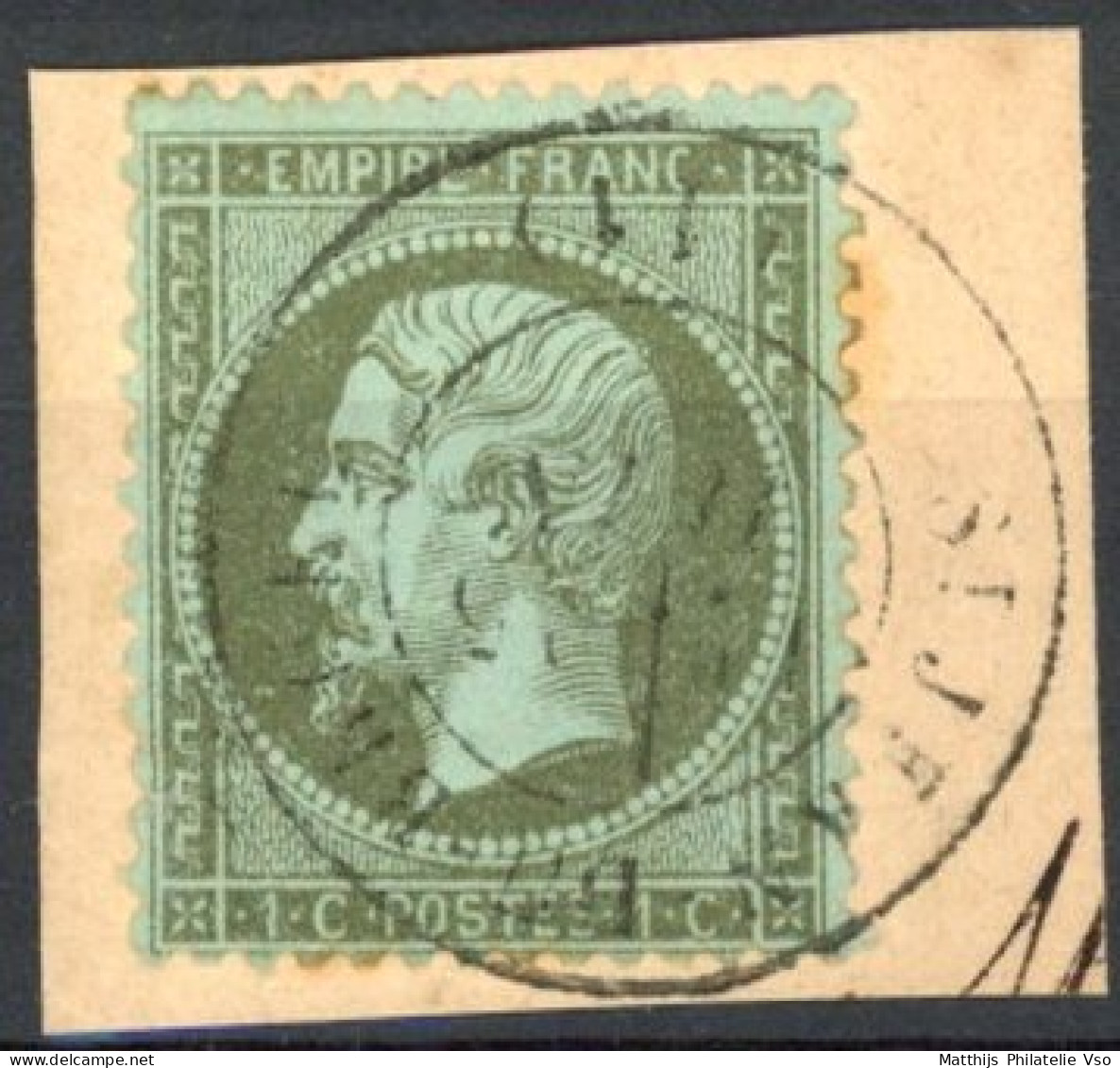 [O SUP] N° 19 Sur Fragment - TB Obl Centrale Càd - Cote: 50€ - 1862 Napoleon III