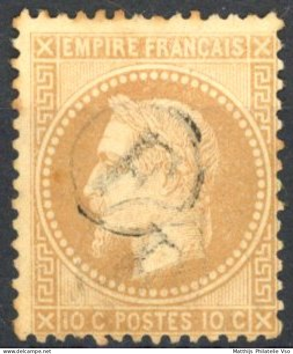 [O SUP] N° 28A, Type I - TB Obl De Boite 'F' - 1863-1870 Napoleon III Gelauwerd