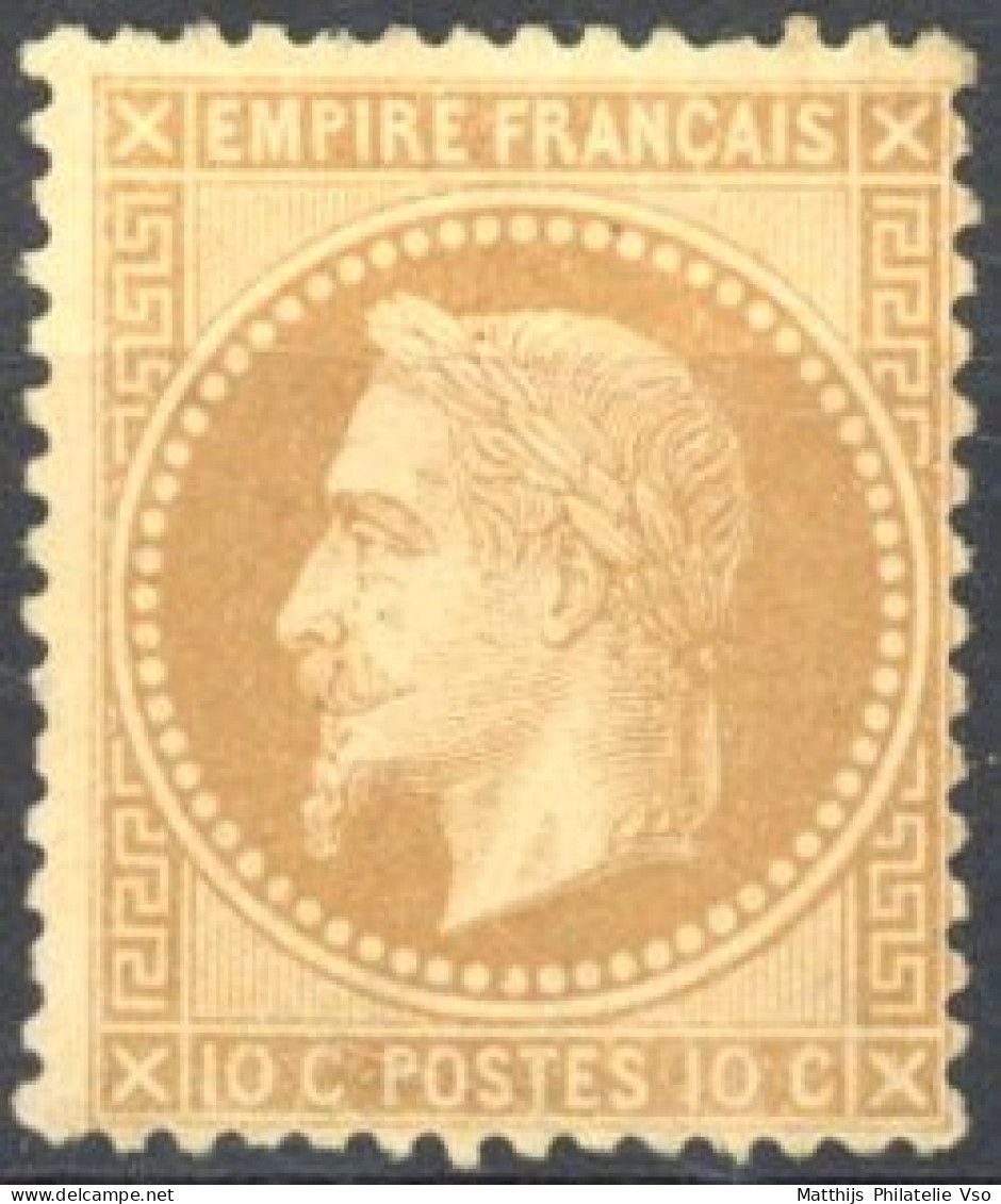 [(*) SUP] N° 28A, 10c Bistre (type 1), Signé Calves - Grande Fraîcheur - Cote: 225€ - 1863-1870 Napoléon III. Laure