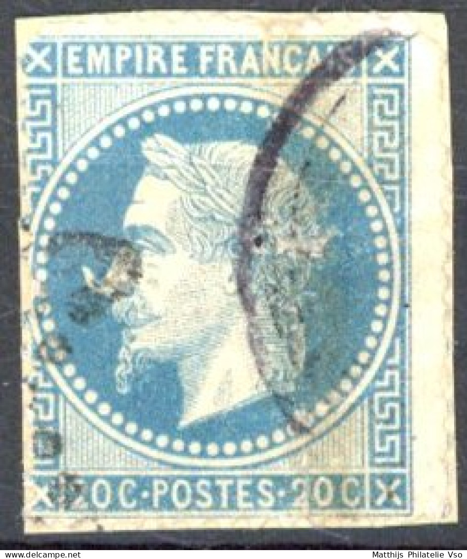 [O B/TB] N° 29Bb, Type II Sur Fragment - à La Corne - Cote: 130€ - 1863-1870 Napoleon III Gelauwerd