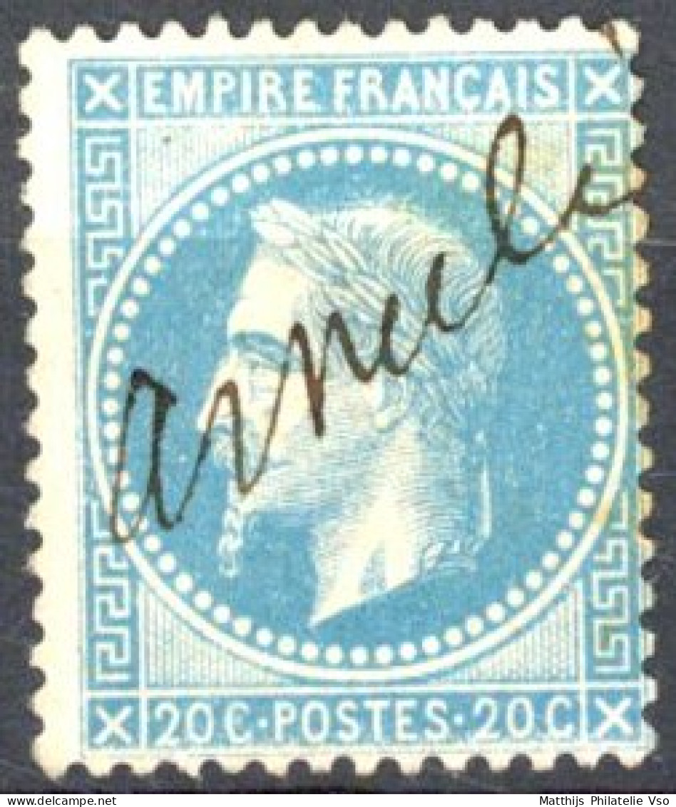 [O SUP] N° 29B, Type II - Annulation Plume Griffe 'Annulé' - 1863-1870 Napoléon III. Laure