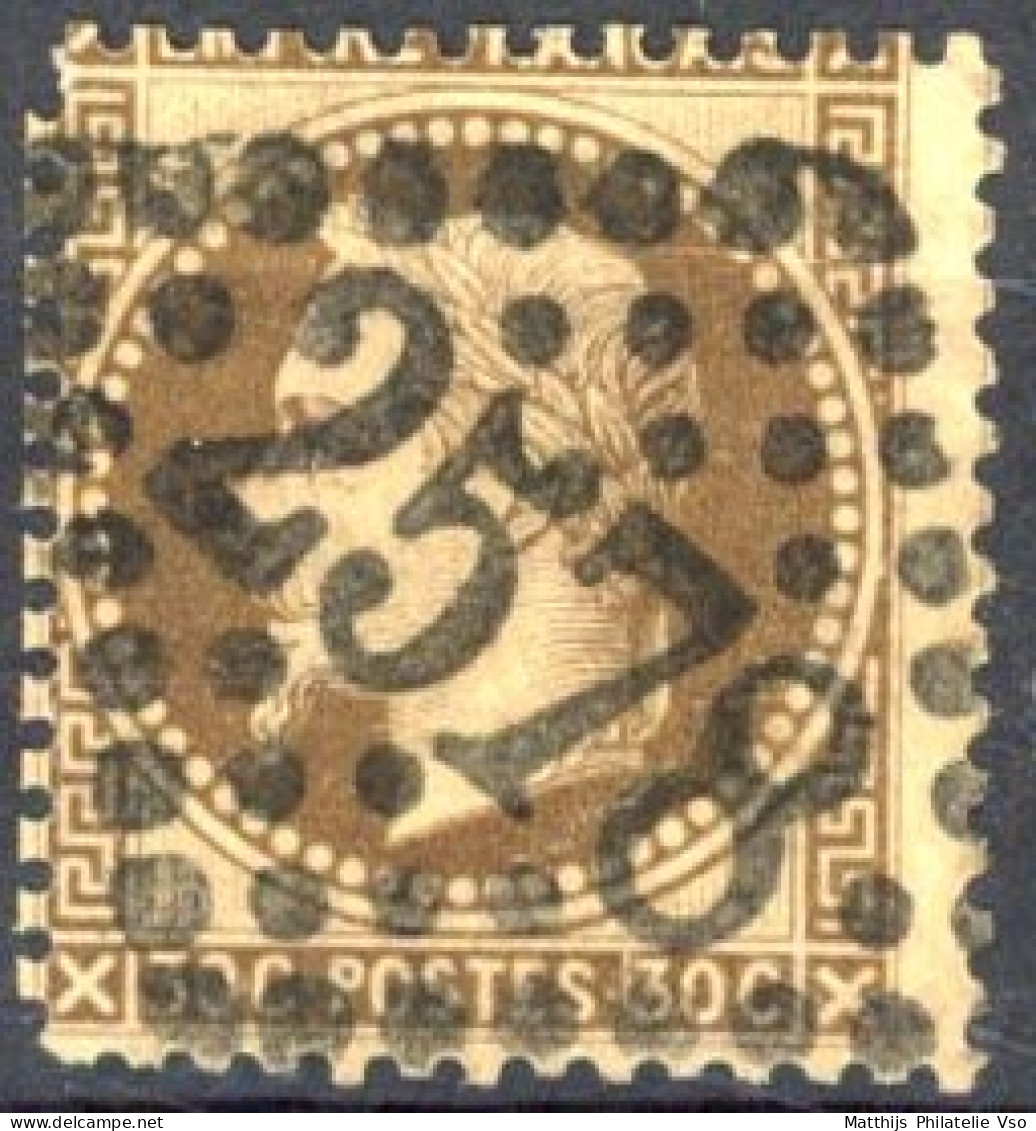 [O SUP] N° 30, Petit Format - Superbe Obl Centrale 'GC2578' Mulhouse - 1863-1870 Napoléon III Lauré