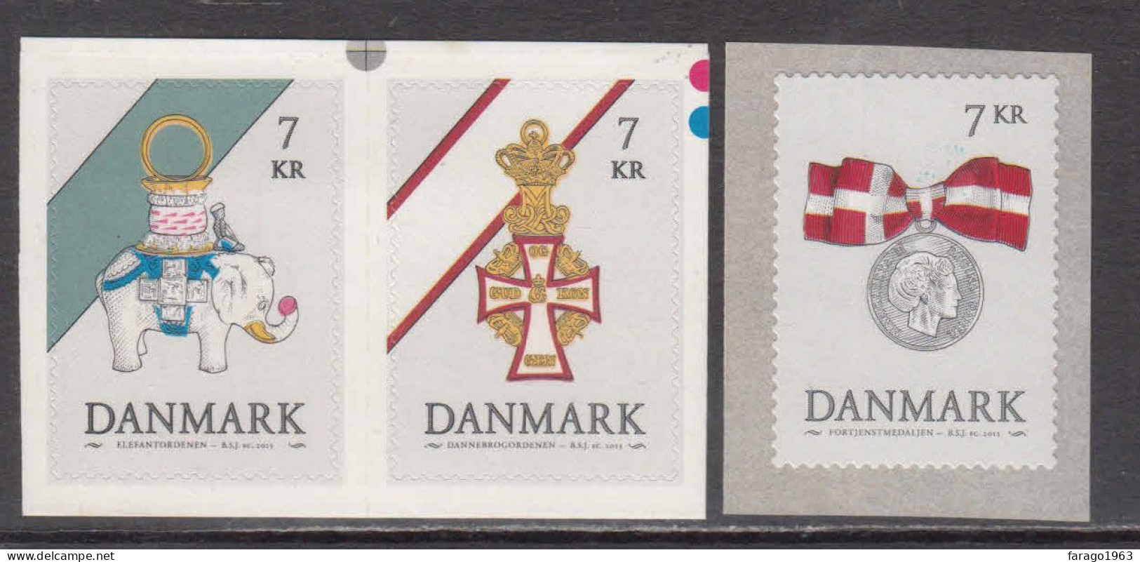 2015 Denmark Orders Medals Complete Set Of 3 MNH @ BELOW FACE VALUE - Ongebruikt