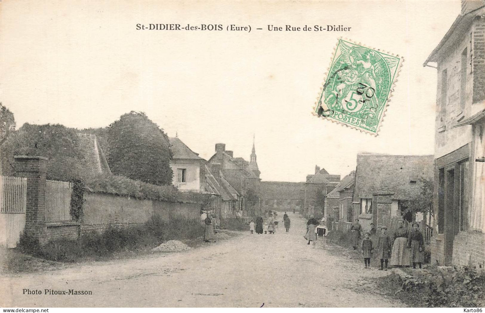St Didier Des Bois * 1902 * Une Rue De St Didier * Enfants Villageois - Altri & Non Classificati