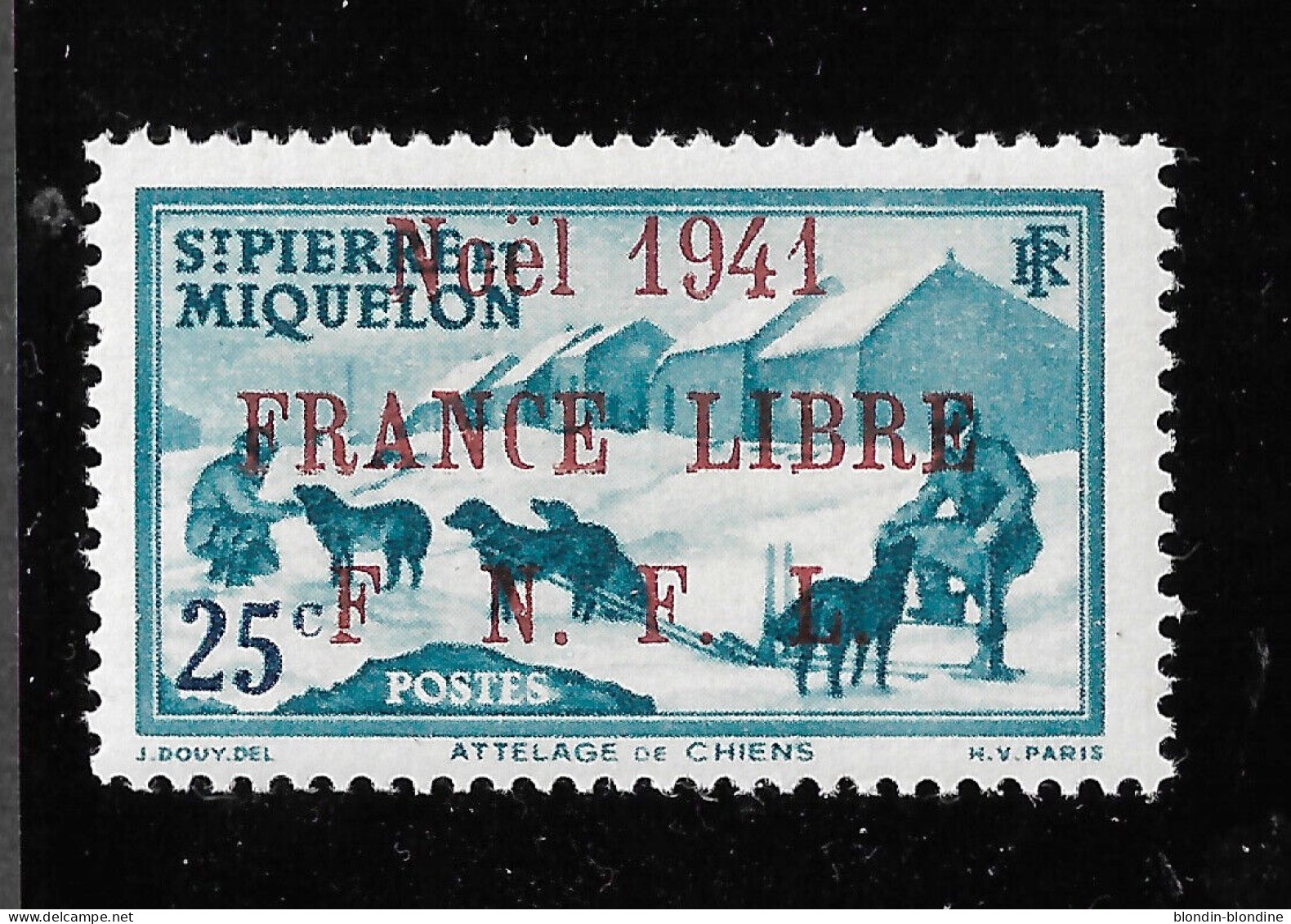 SPM MIQUELON YT 214A MVLH / VF..Rarement Vu Seulement 1525 Ex Imprimé... 100 % Authentique - Unused Stamps