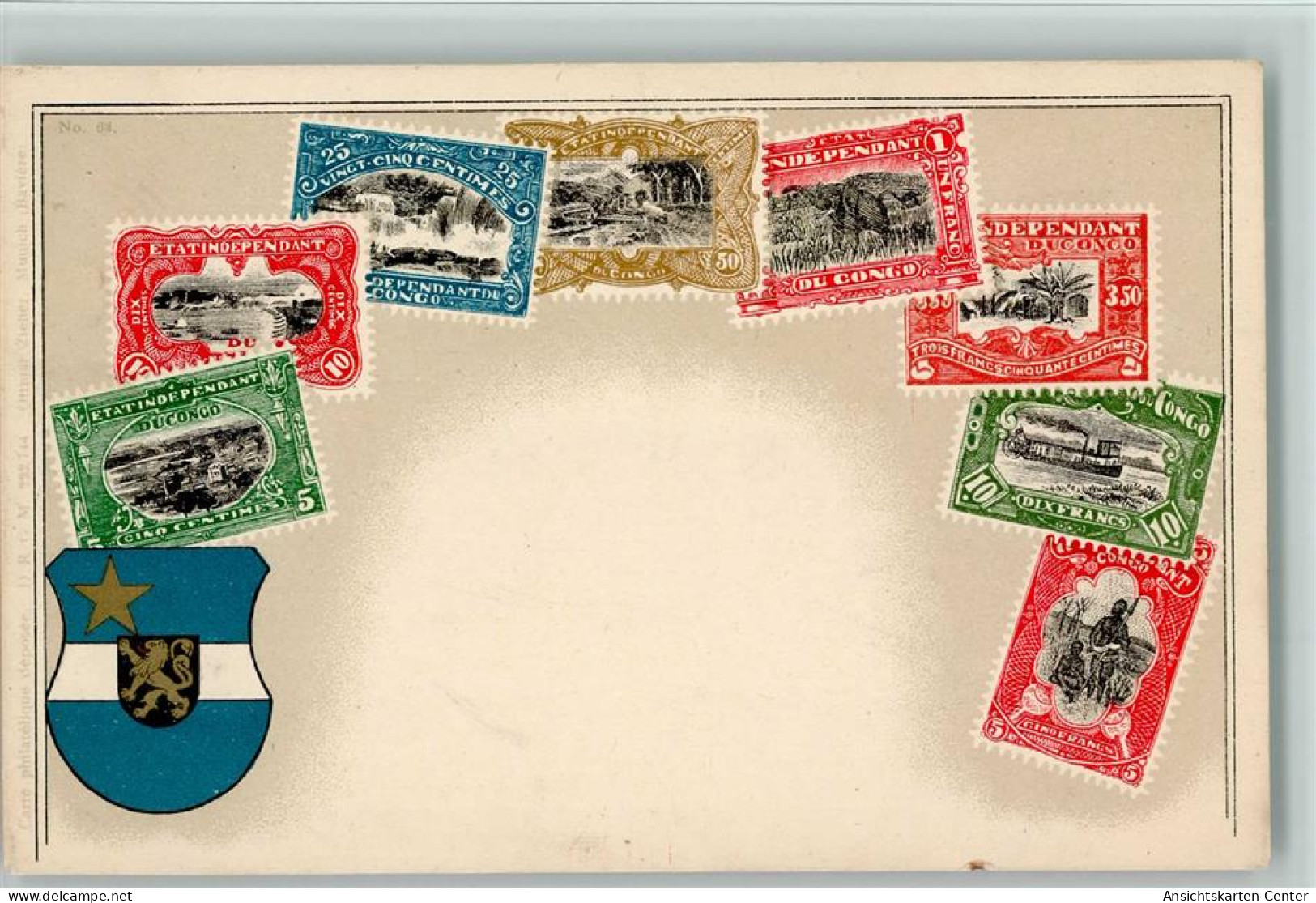13019809 - Briefmarkenabbildungen Nr. 47  Wappen, Litho - Sonstige & Ohne Zuordnung