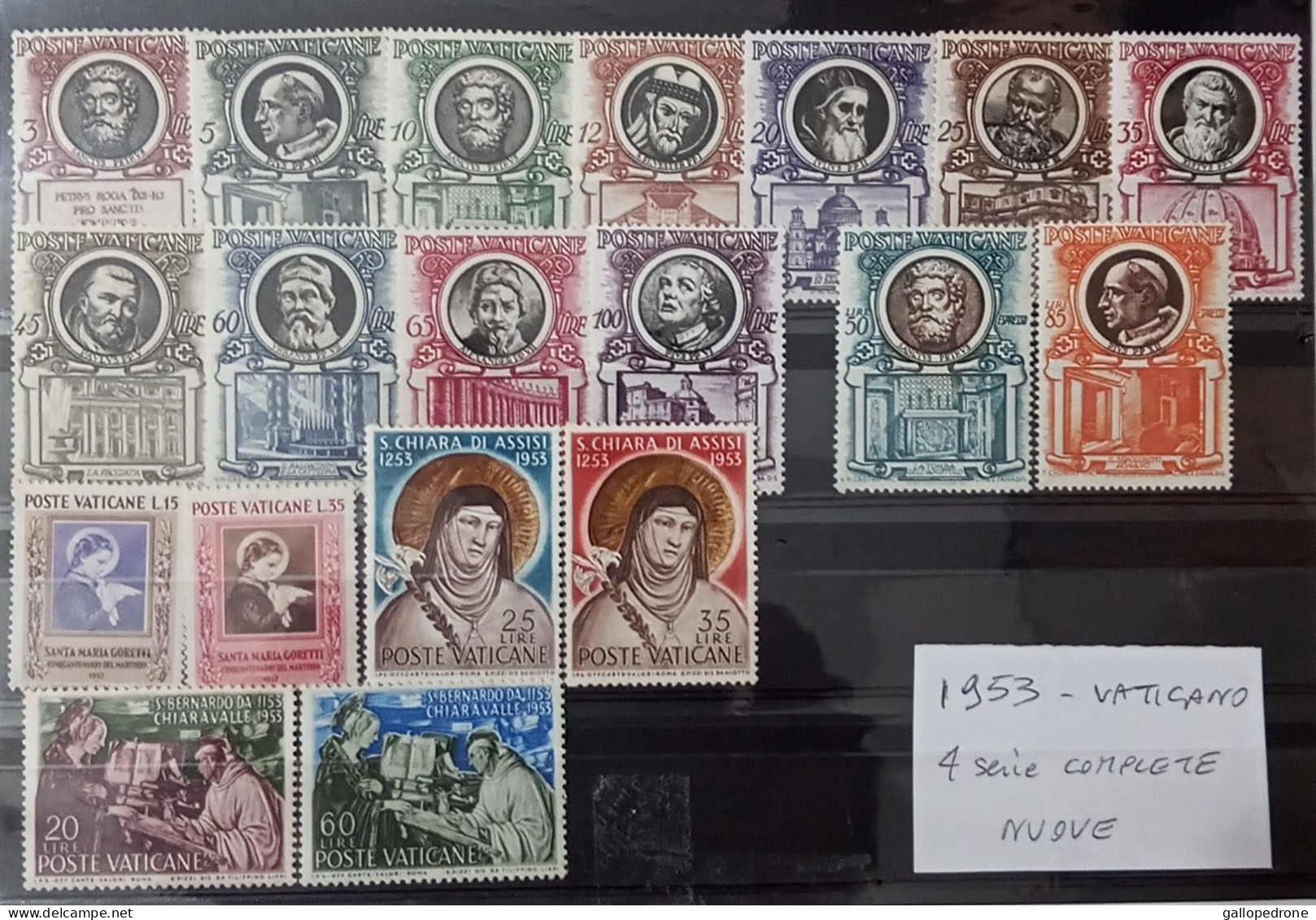 1953 Vaticano, 4 Serie Complete-17 Valori+2 Exp.- NUOVI MNH ** - Neufs