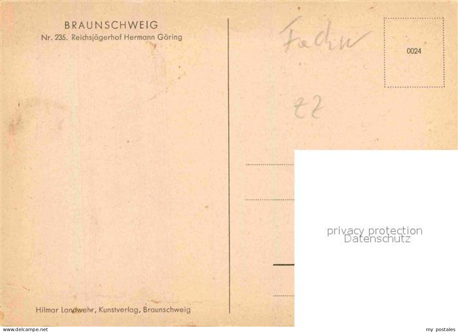 72694082 Braunschweig Nr 235 Reichsjaegerhof Hermann Goering Braunschweig - Braunschweig