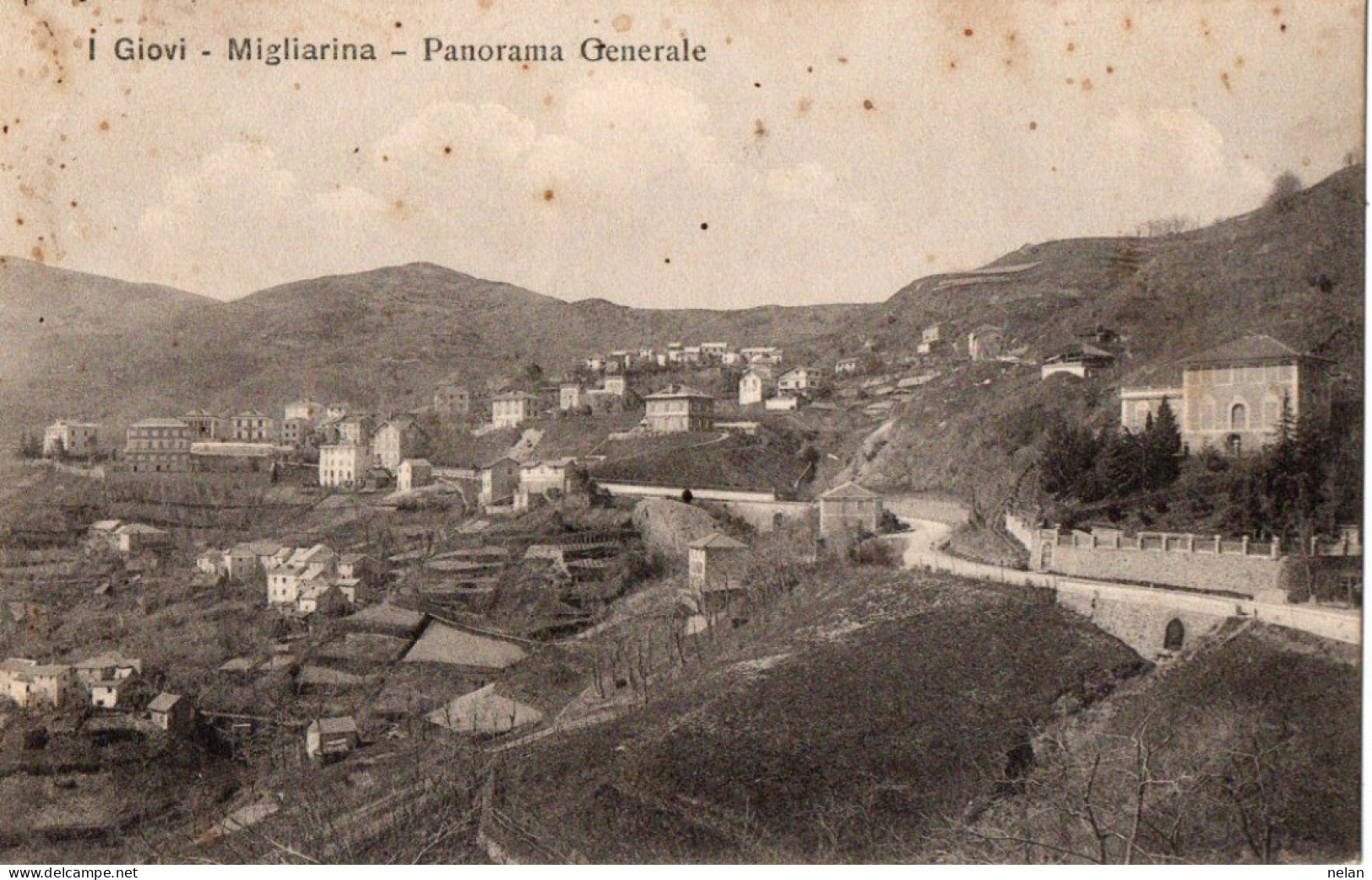GIOVI - MIGLIARINA - PANORAMA GENERALE - F.P. - STORIA POSTALE - Genova (Genua)