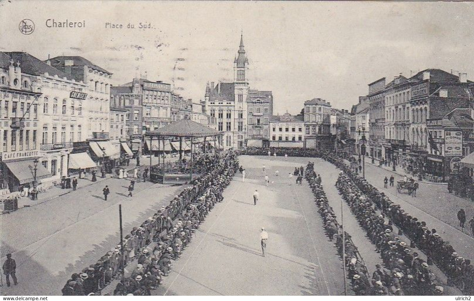 AK Charleroi - Place Du Sud - Le Jeu De Balle - Feldpost 1915  (69429) - Charleroi