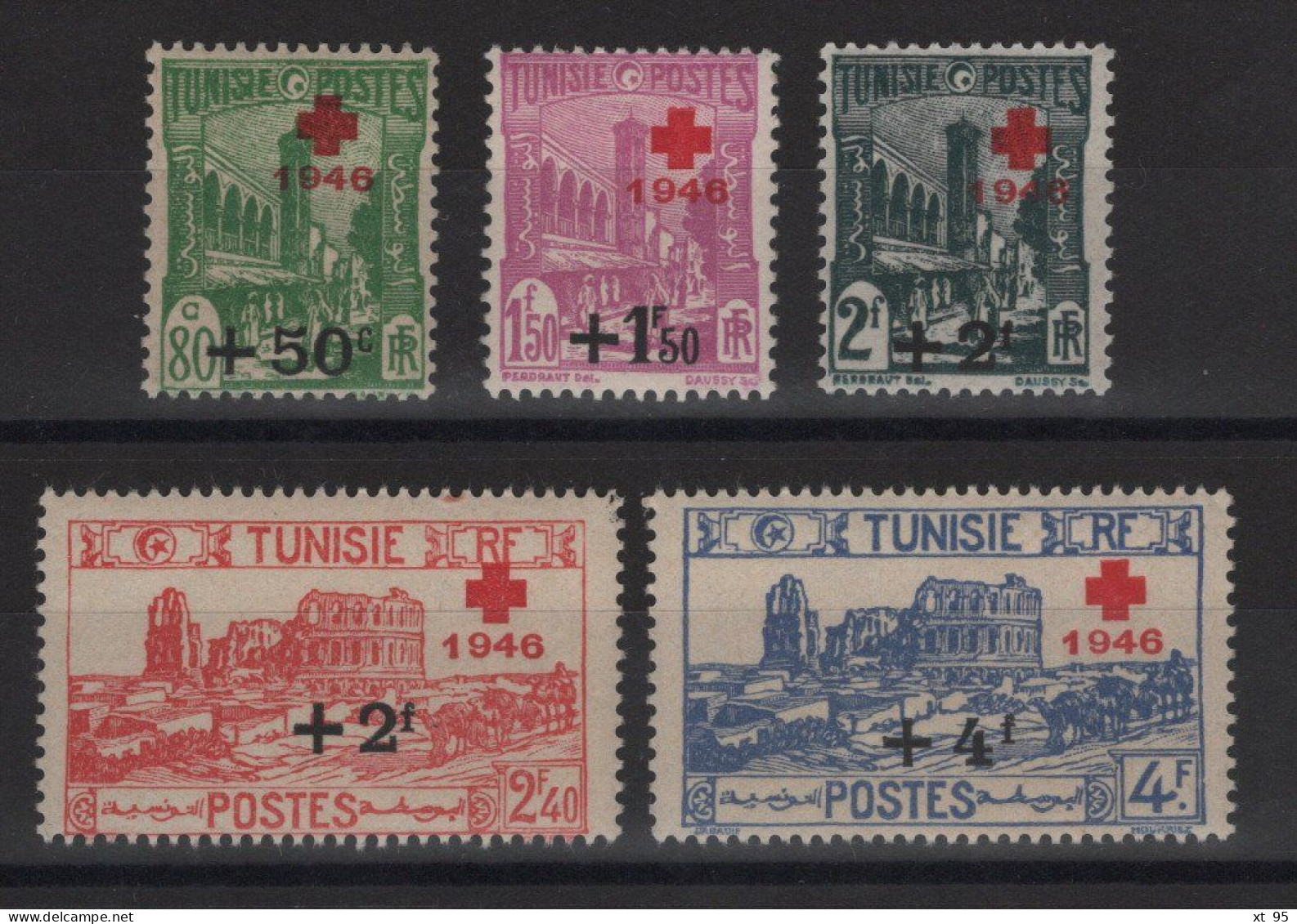 Tunisie - N°305 à 309 - ** Neufs Sans Charniere - Cote 7.50€ - Tunisia