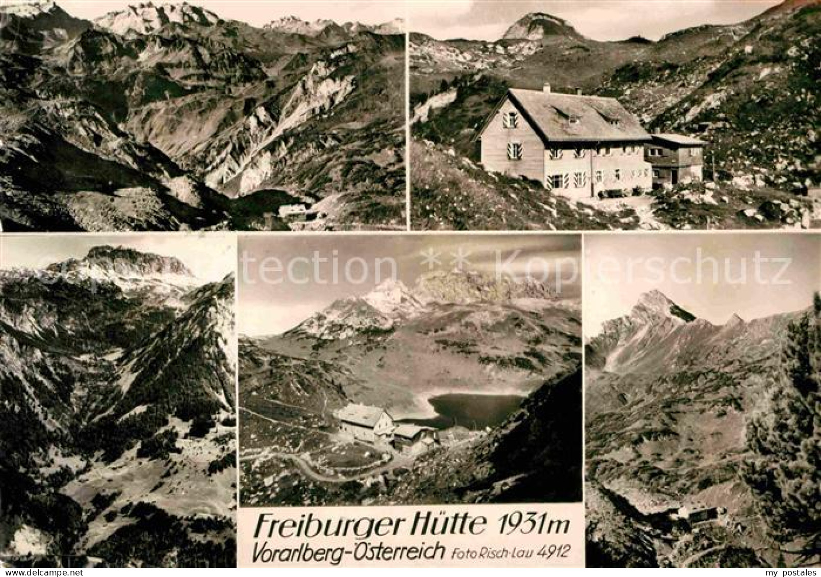 72693979 Freiburgerhuette Berghaus Lechquellengebirge Bergsee Alpenpanorama Frei - Autres & Non Classés
