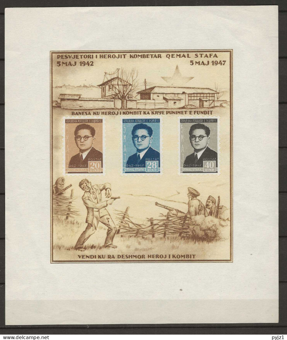 1949 MNG Albania Block 4 - Albanië