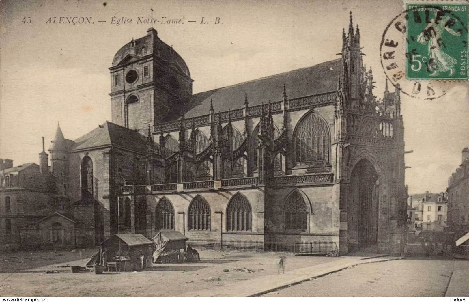 61 , Cpa  ALENCON , 45 , Eglise Notre Dame (15373) - Alencon