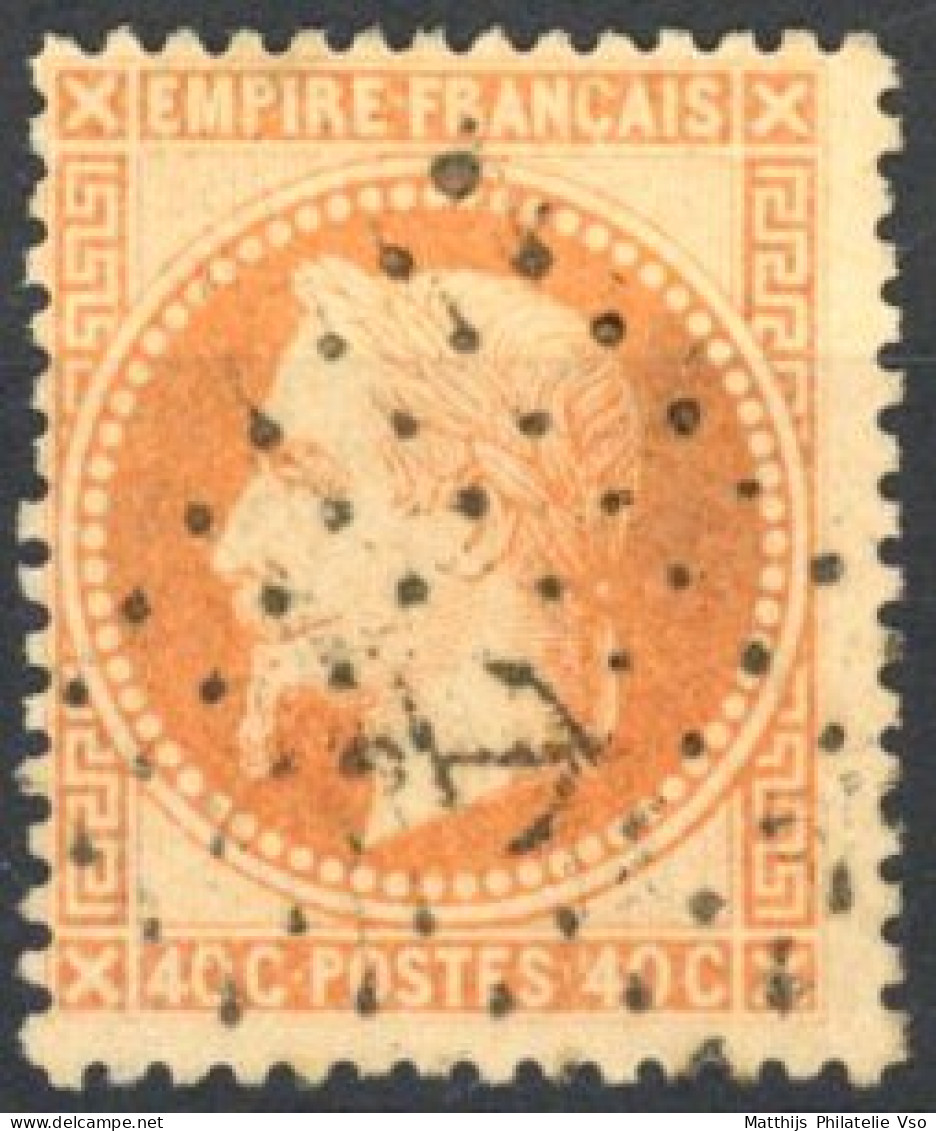 [O SUP] N° 31, 40c Orange - TB Obl Centrale 'Ancre' - Cote: 25€ - 1863-1870 Napoleon III With Laurels