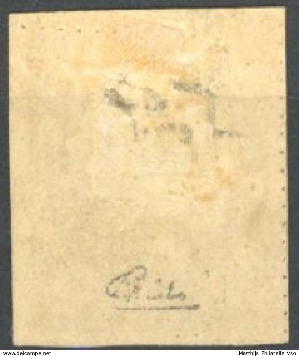 [* TB] N° 43B, 10c Bistre-jaune (report 2), Juste à Gauche - Signé Calves - Cote: 1400€ - 1870 Ausgabe Bordeaux