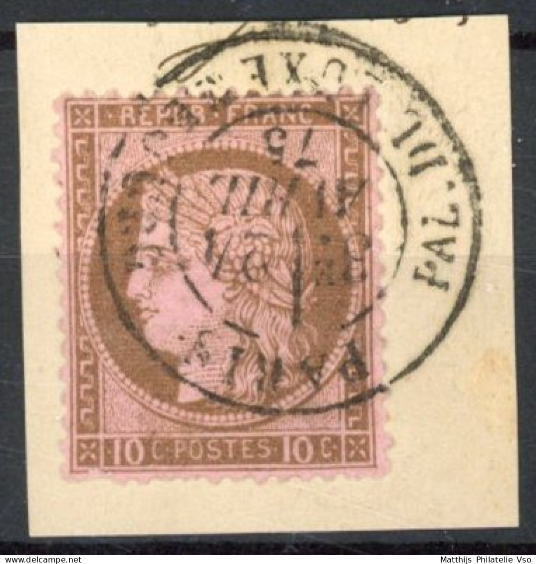 [O SUP] N° 58, 10c Brun/rose - Superbe Obl Cachet à Date - 1871-1875 Ceres