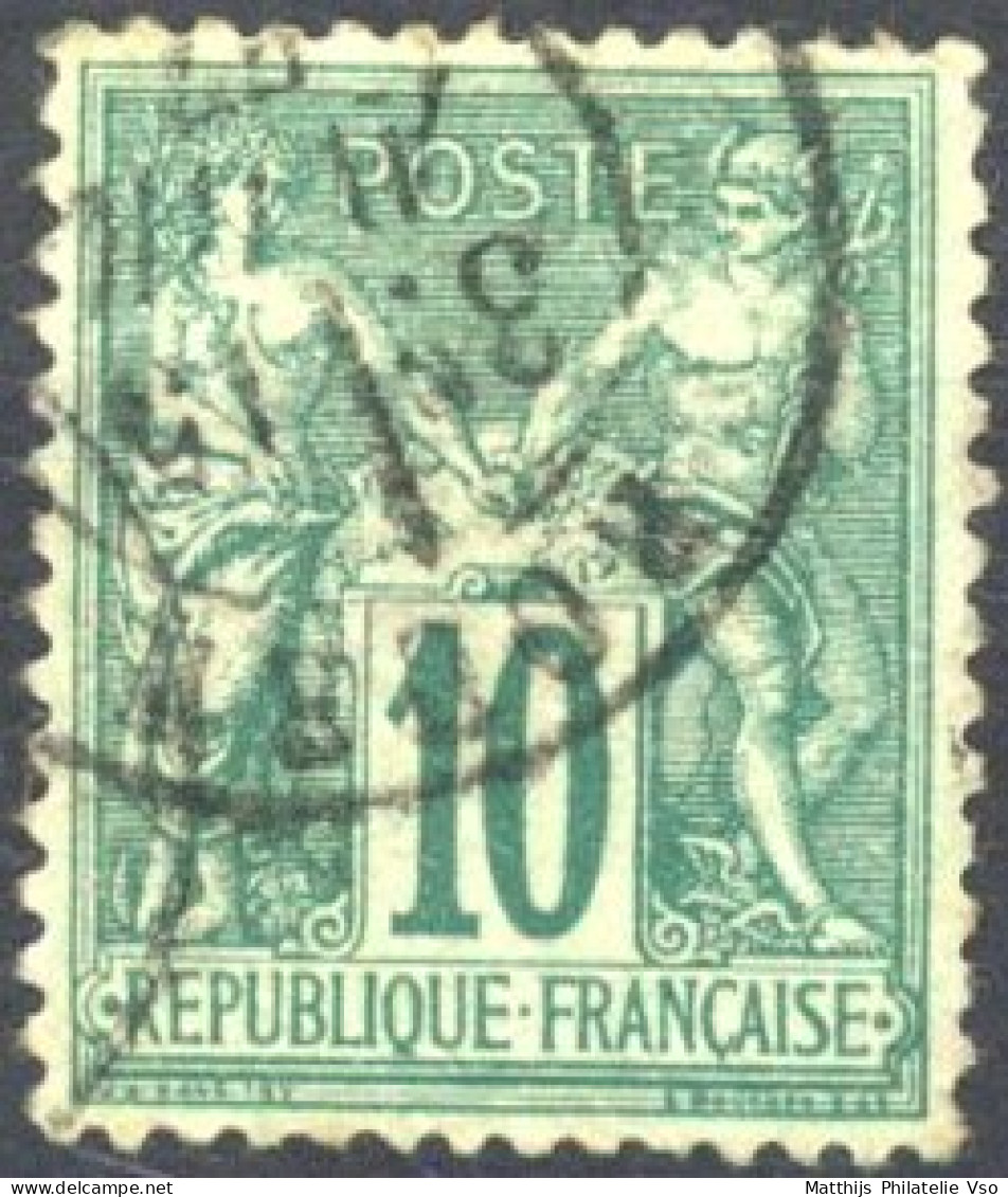 [O SUP] N° 76, 10c Vert (II), Excellent Centrage - Signé Calves - Cote: 480€ - 1876-1898 Sage (Tipo II)