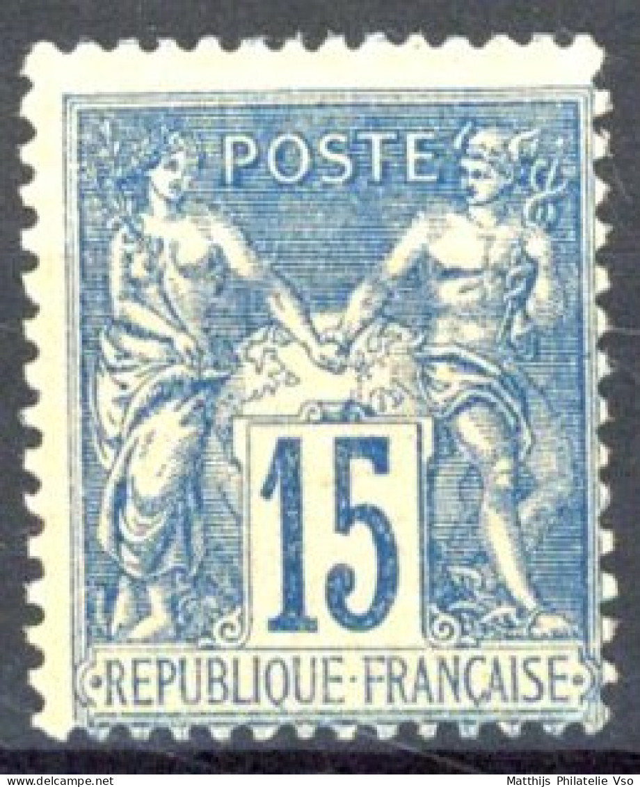 [** SUP] N° 101a, 15c Bleu Foncé (II) - Fraîcheur Postale - Cote: 67€ - 1876-1898 Sage (Tipo II)