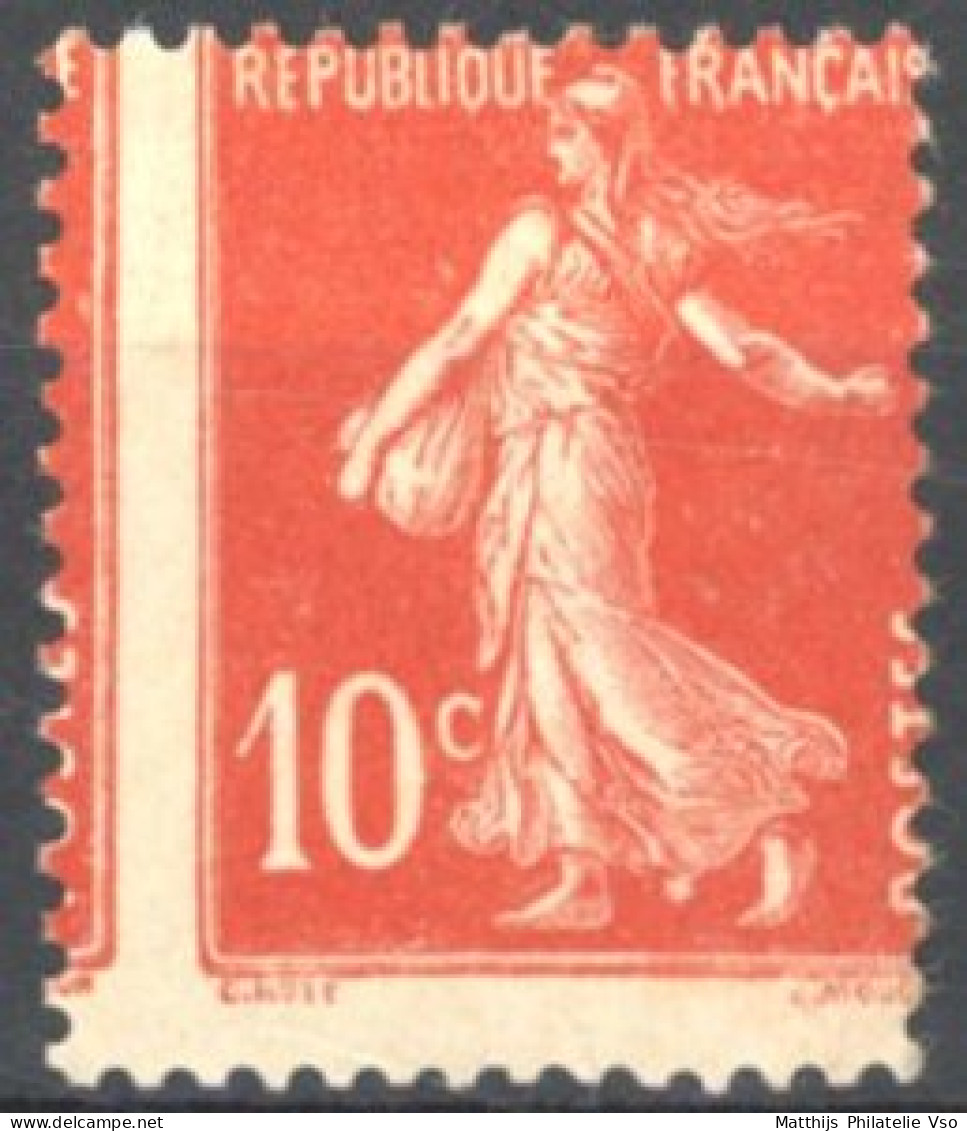 [** SUP] N° 135-cu, 10c Rouge - Superbe Piquage à Cheval - 1903-60 Semeuse Lignée