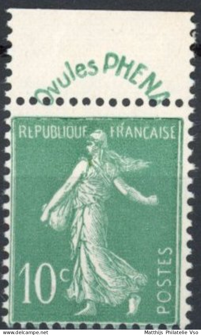 [** SUP] N° 188, 10c Vert, Ovules Phena - Fraîcheur Postale - Cote: 65€ - 1903-60 Säerin, Untergrund Schraffiert