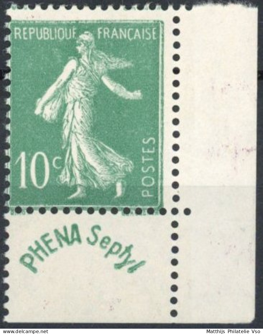 [** SUP] N° 188, 10c Vert, Phena Sephyl - Fraîcheur Postale - Cote: 65€ - 1903-60 Semeuse Lignée