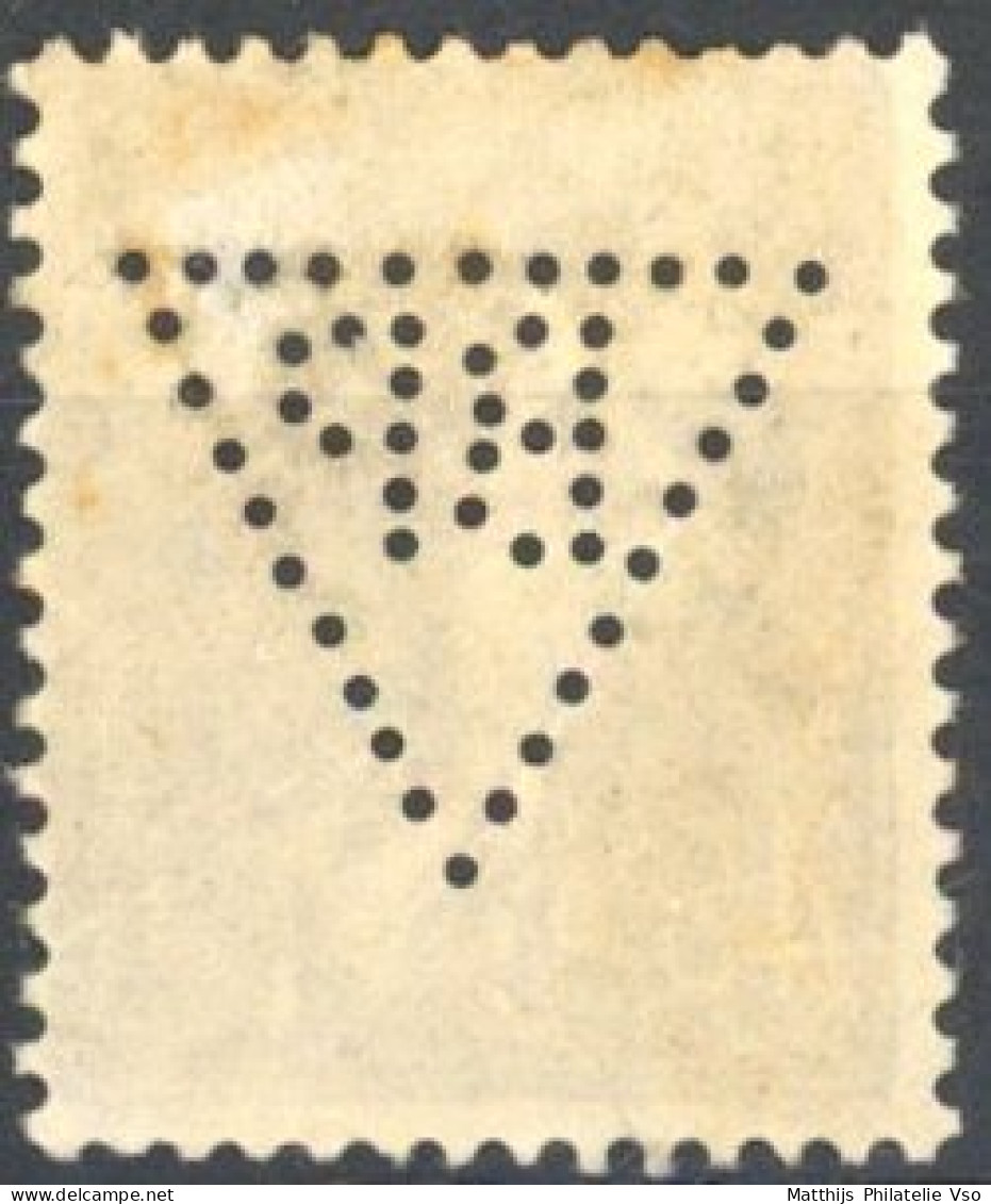 [O SUP] N° 197, 45c Lilas - Perforation De Firme - 1903-60 Säerin, Untergrund Schraffiert