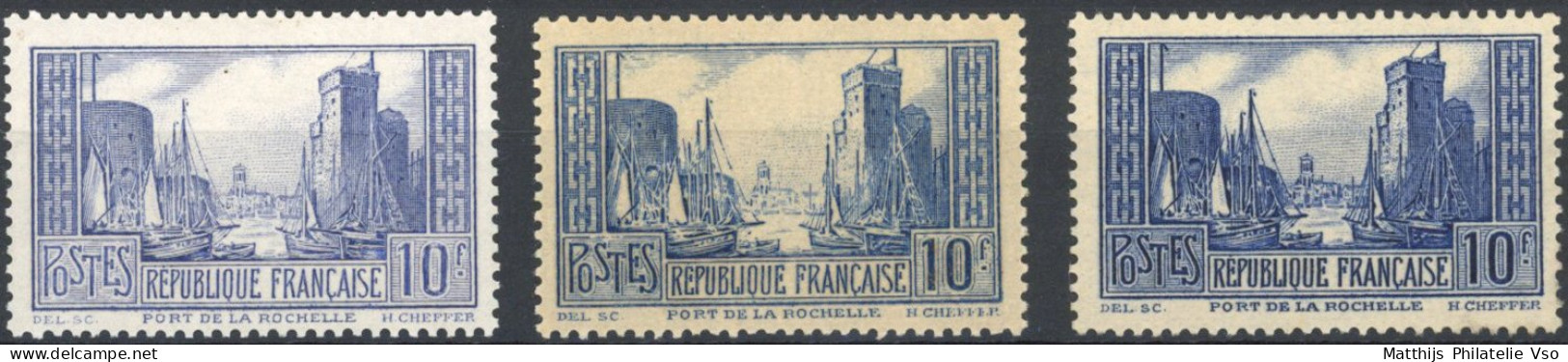 [* SUP] N° 261, 10f La Rochelle - Les 3 Types - Cote: 409€ - Unused Stamps