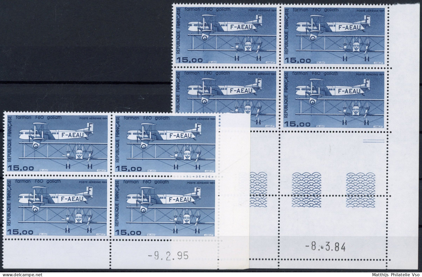 [** SUP] PA57+57B, Les 2 Papiers En Blocs De 4 - Coin Daté - Cote: 70€ - Sonstige & Ohne Zuordnung